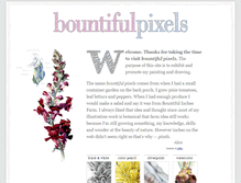 Tablet Screenshot of bountifulpixels.com